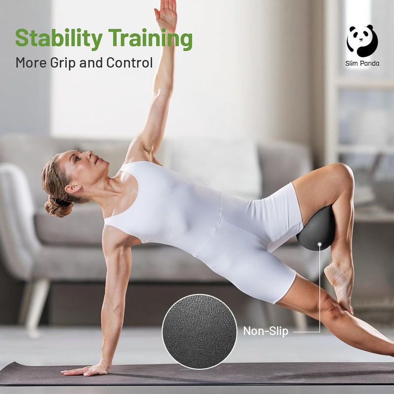 Slim Panda Pilates Ball, 9 Inch Small Exercise Ball, Anti Burst Mini Yoga Ball for Stability, Workout, Barre, Core Strength, Physical Therapy, Balance, Stretching - Image 4
